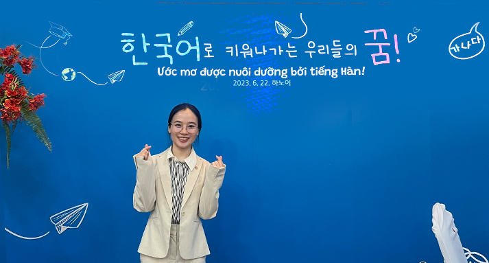 베트남 한국어 학습자와의 대화에서 유창한 한국어 실력을 뽐낸 록 티 홍 프엉 님