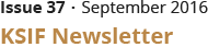 Issue 37ㆍSeptember 2016 KSIF Newsletter