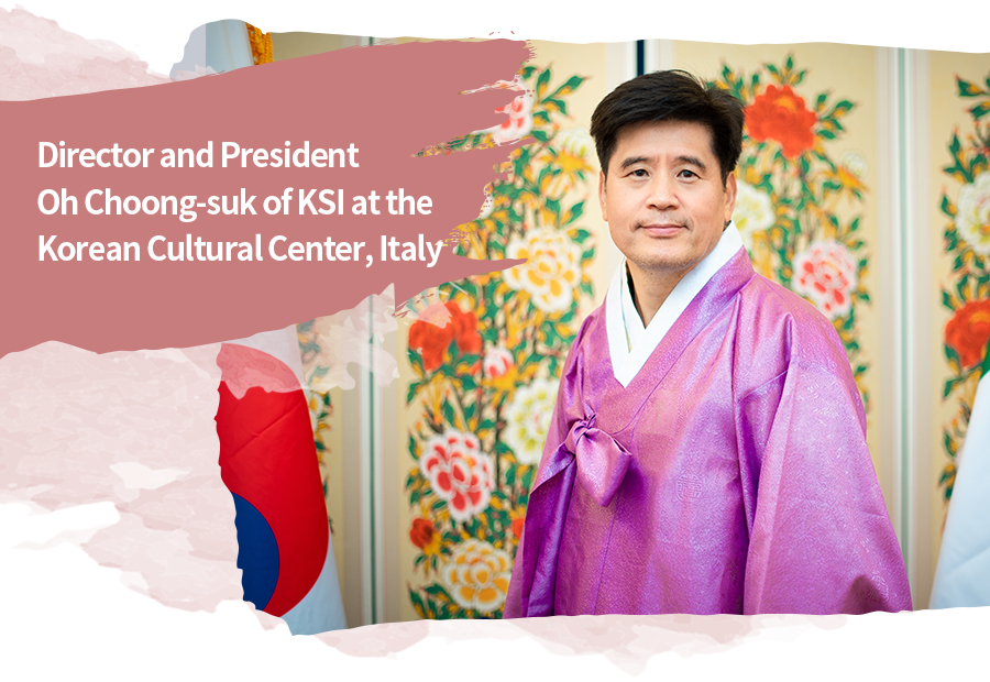 Director and President Oh Choong-suk of KSI at the Korean Cultural Center, Italy