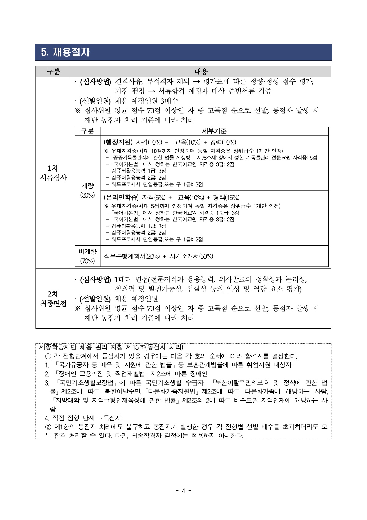 2026년 세종학당재단 일반계약직 채용 공고(미달분야 재공고)