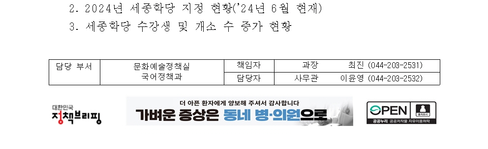 문체부 보도자료-2024년 세종학당 신규 지정003